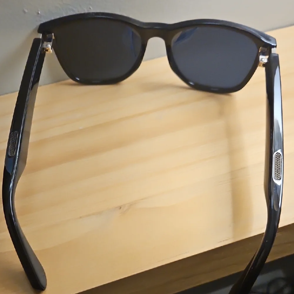 Sangstre Black Audio Smart Glasses with Gray Case